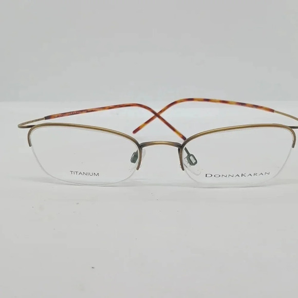 NWT MEN'S DONNA KARAN EYEGLASS FRAMES 8740 MATTE GOLD